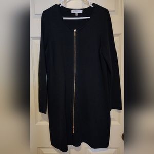 Kasper Zippered Sweater Dress